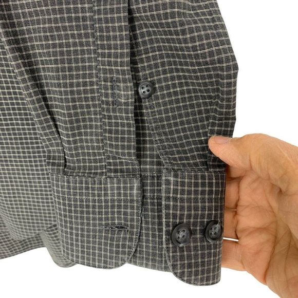 Mens Vintage Y2K Hart Schaffner Marx Shirt M Italy Plaid Classic Oversize 3859 - Picture 6 of 10